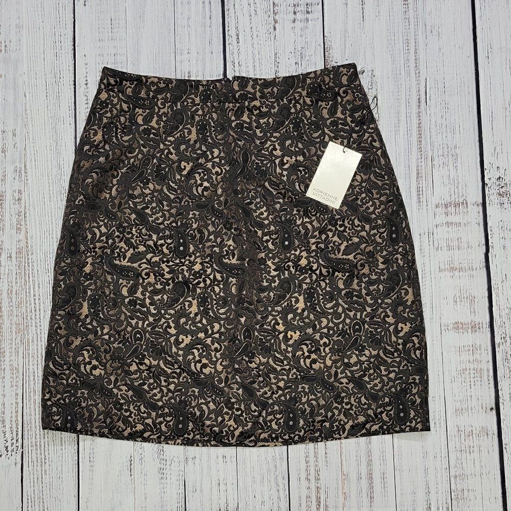 Adrienne Vittadini Women's 6 Patterned Classic Dressy Skirt